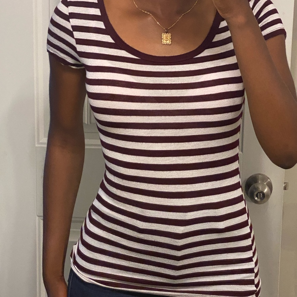 Long sleeve striped top